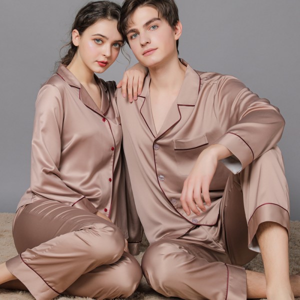 New Spring and Autumn Stain Couples Pajama sets