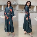 Summer and Spring Thin Stain Luxury Morning Robe Pajama Sets