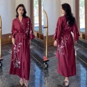 Summer and Spring Thin Stain Luxury Morning Robe Pajama Sets