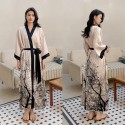 Summer and Spring Thin Stain Luxury Morning Robe Pajama Sets