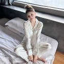 women's long sleeved stain sleepwear sets