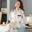 Long Sleeve Collared Stain Women's Pajama Set | Fashion Sleepwear