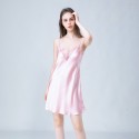 100% Silk Women's Nightgown With Sexy Hollow Out And Personalized Suspender, Made Of Mulberry Silk